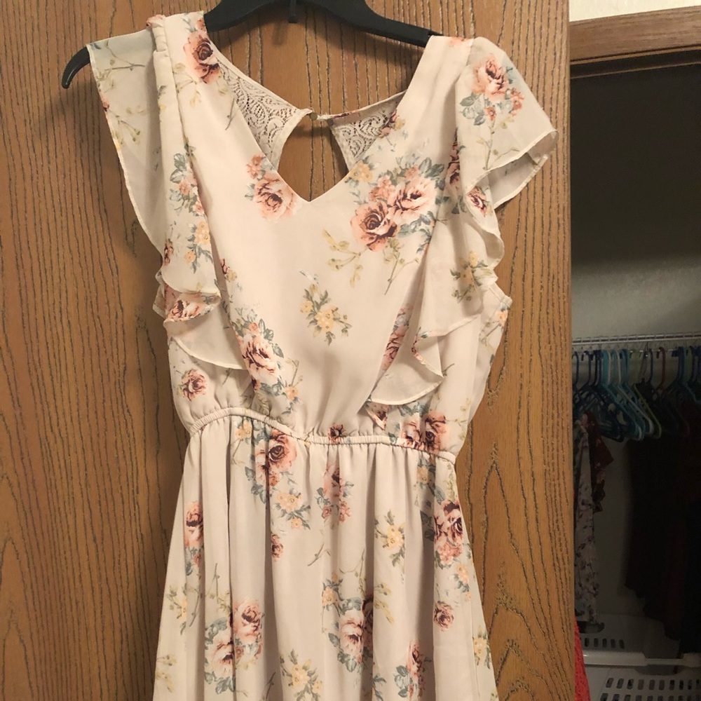Cream spring dress